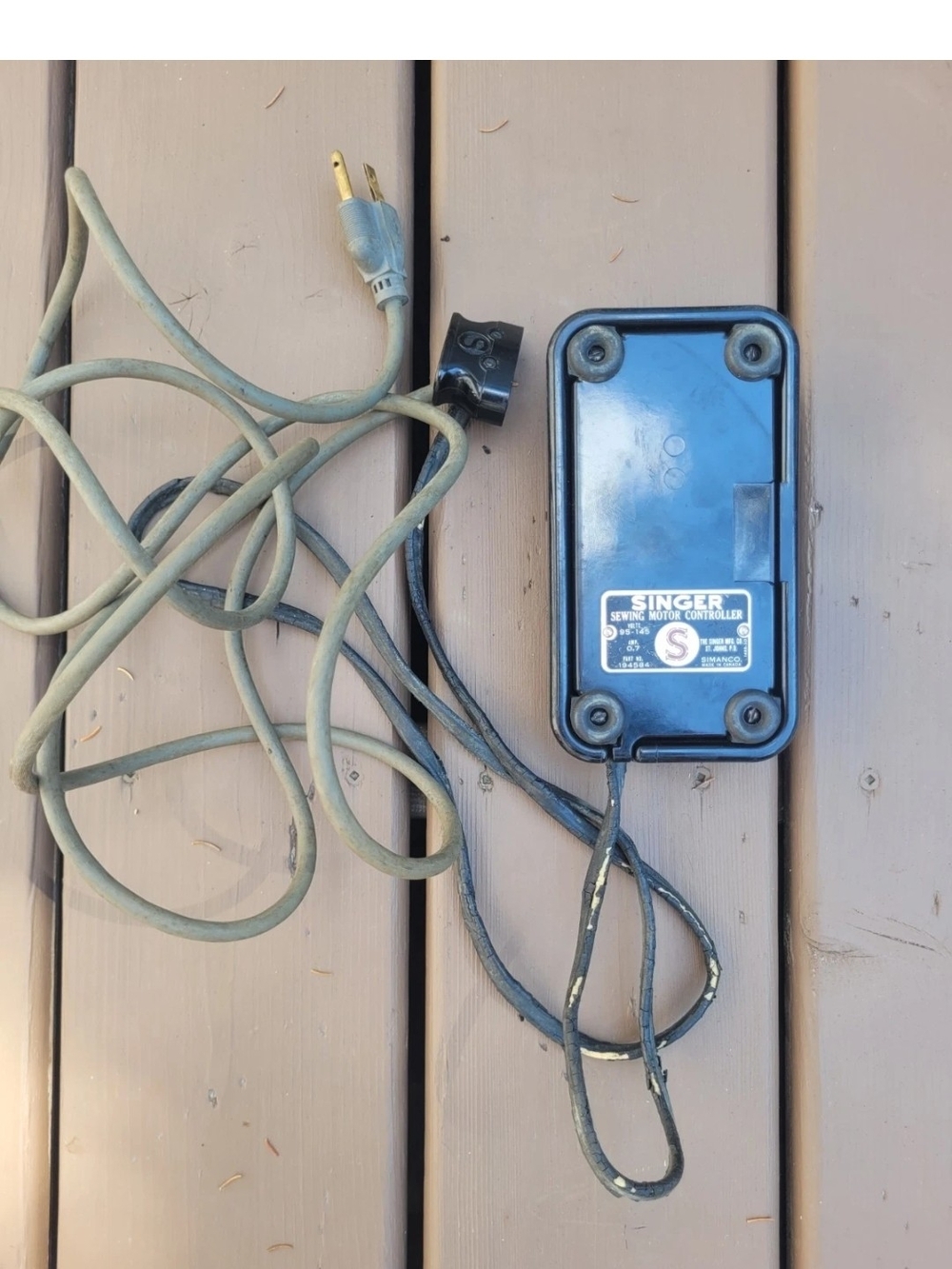 Original Singer 128 Sewing Machine Foot Pedal- 194584 READ
